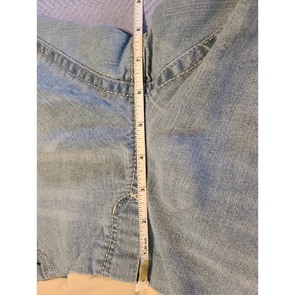 Maternity Bermuda Shorts Women's 28 Denim Pull On Regular Fit 5-Pockets (P6) - Picture 8 of 10